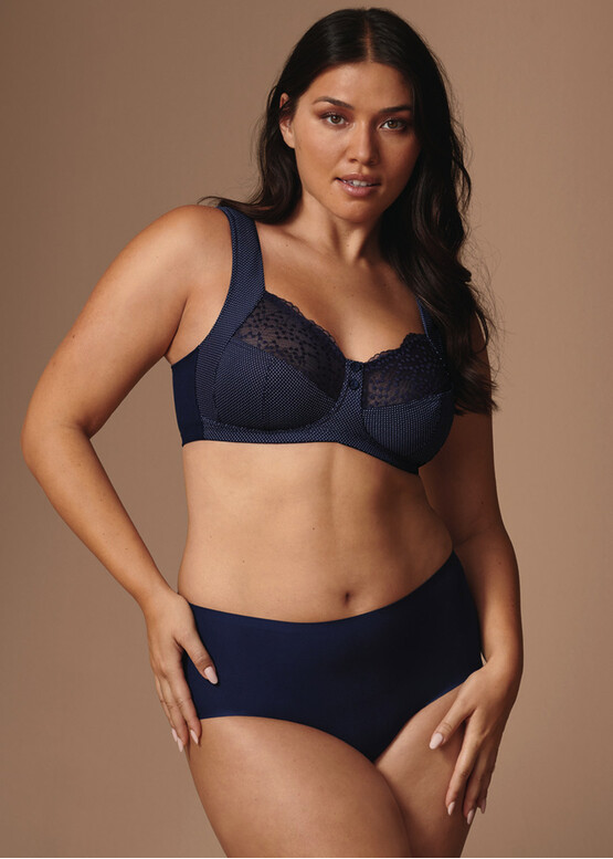 5882 Бюстгальтер-минимайзер без косточек для большой груди Orely Anita Морской синий