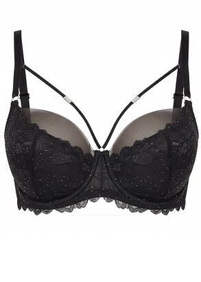 2154 Напівущільнений бюстгальтер на кісточках AVA Чорний