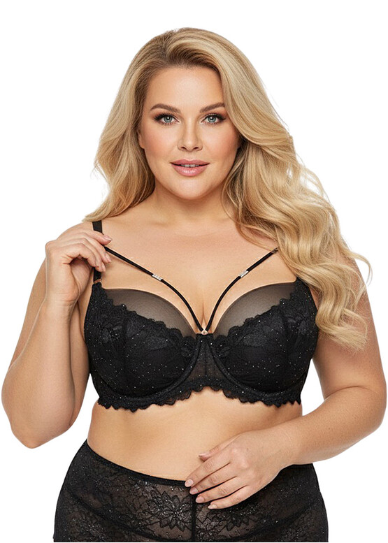 2155 Кружевной бюстгальтер с мягкой чашкой AVA Черный