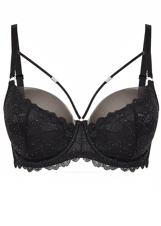2155 Кружевной бюстгальтер с мягкой чашкой AVA Черный