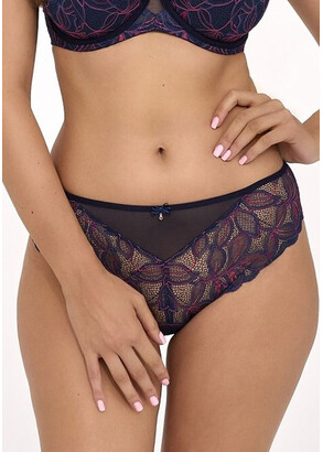 2182/B Трусы-бразилианы большого размера AVA Темно-синий