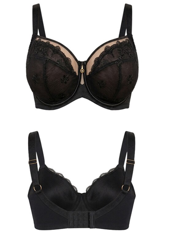 1210-5 Бюстгальтер с мягкой чашкой и боковой поддержкой на косточках Fortuna Kris Line Черный