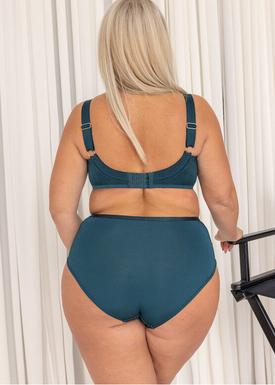 1298/1 Трусы-слип большого размера с высокой посадкой Palazzo Kris Line Изумрудный