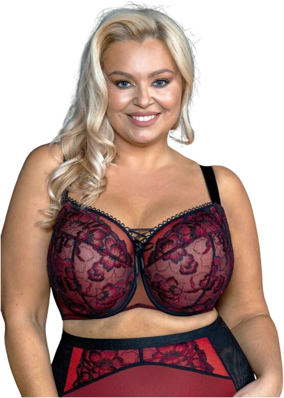 2006 Бюстгальтер с мягкой чашкой и боковой поддержкой на косточках Cabaret Kris Line Бордо