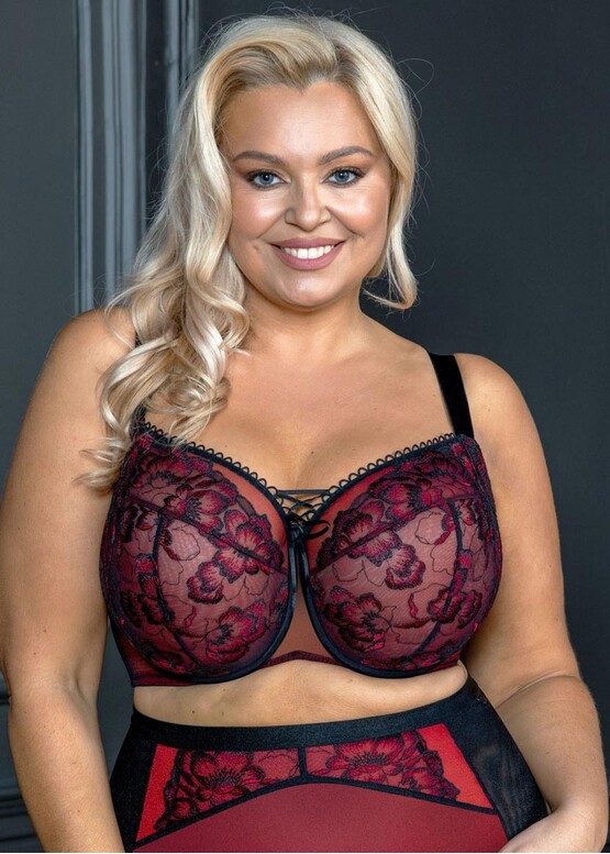 2006 Бюстгальтер с мягкой чашкой и боковой поддержкой на косточках Cabaret Kris Line Бордо