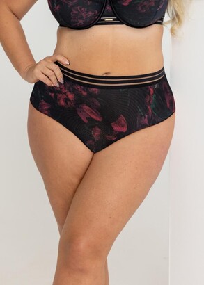 2009/1 Трусы-слип большого размера с высокой посадкой Blossom Kris Line Черный 2009/1 Трусы-слип большого размера с высокой посадкой Blossom Kris Line Черный