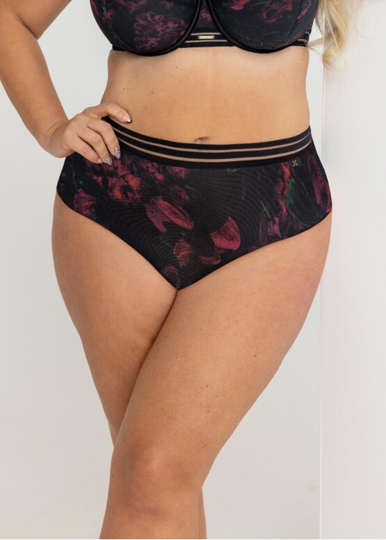2009/1 Трусы-слип большого размера с высокой посадкой Blossom Kris Line Черный
