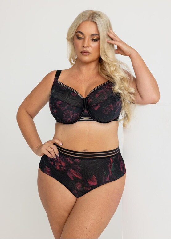 2009/1 Трусы-слип большого размера с высокой посадкой Blossom Kris Line Черный