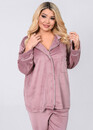 67001 Женская велюровая пижама большого размера Style Пудра