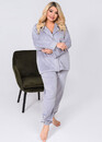 Жіноча велюрова піжама великого розміру Style 67005 Сірий