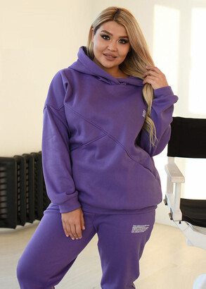 Женский спортивный костюм большого размера Style 71789 Фиолетовый