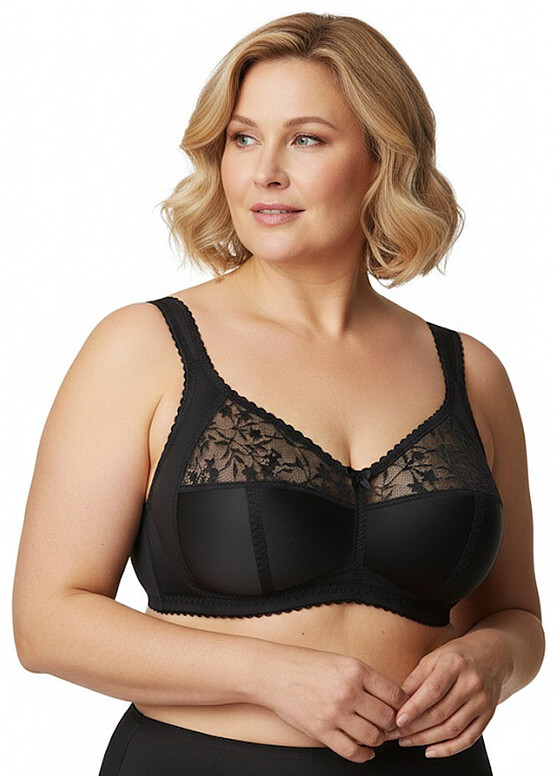 186-25-L Бюстгальтер без косточек и широкими бретелями Honey Черный