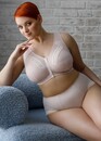 H47-23 Бюстгальтер із застібкою спереду без каркасів Honey Срібляста півонія
