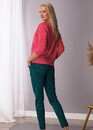 708 Женская байковая пижама: лонгслив и штаны Key Цветной