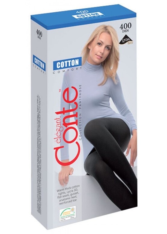 400 Жіночі бавовняні колготи Conte Cotton 400 Den 