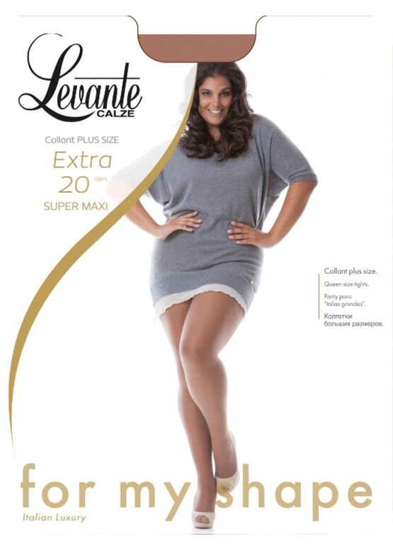 20 Женские колготы большого размера Levante Extra Super Maxi 20 Den (5-6XL)