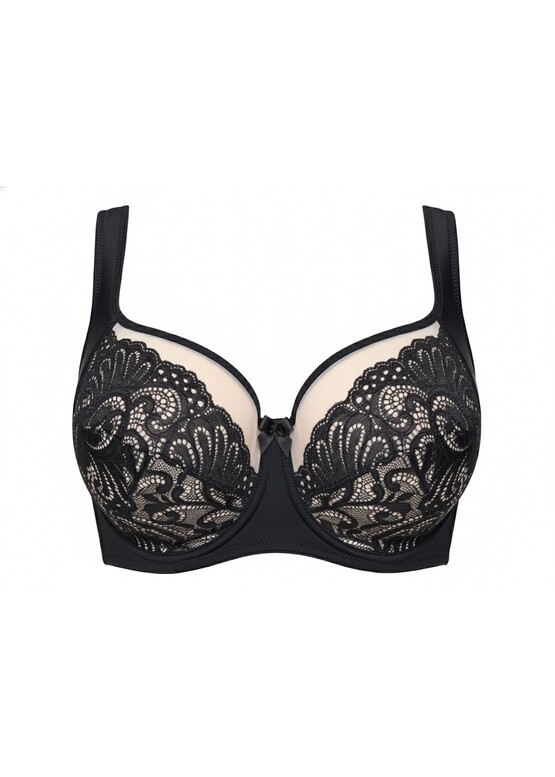 1180 Поддерживающий бюстгальтер на косточках Lana Черный гипюр