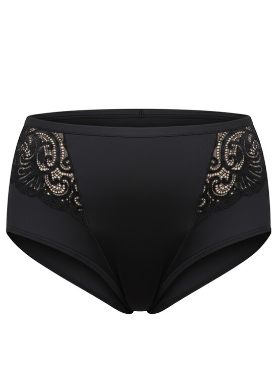 2805 Трусы-слип высокой посадки Lana Черный гипюр