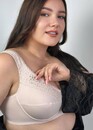 02131-50 Бюстгальтер с мягкой чашкой на косточках Lauma Серебристый пион