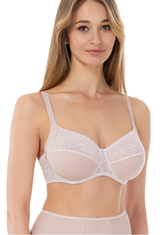 43L21 Бюстгальтер з м'якою чашкою і бічною підтримкою на кісточках Lauma Срібляста півонія