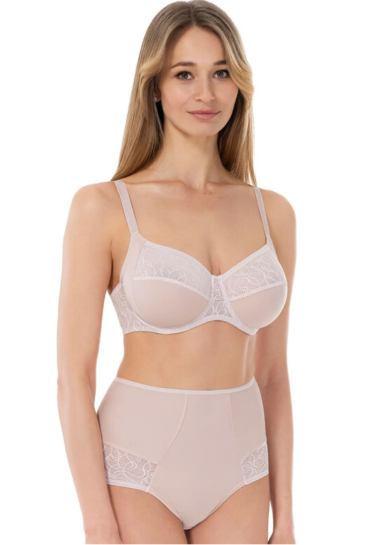 43L21 Бюстгальтер с мягкой чашкой и боковой поддержкой на косточках Lauma Серебристый пион