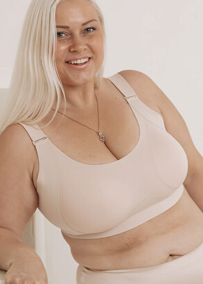 71D34 Бюстгальтер бесшовный с боковой поддержкой без косточек Lauma Серебристый пион