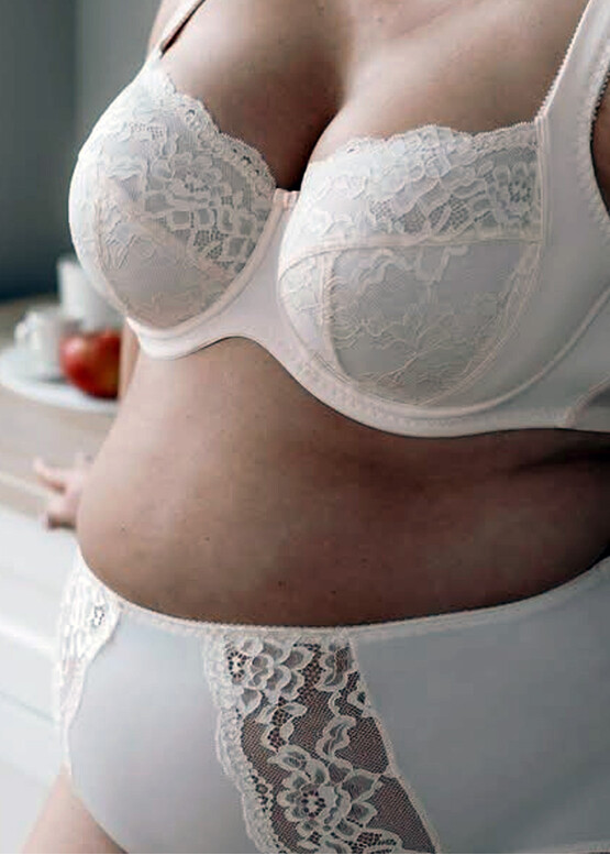 72F23 Бюстгальтер з бічною підтримкою та широкими бретелями Lauma Срібляста півонія