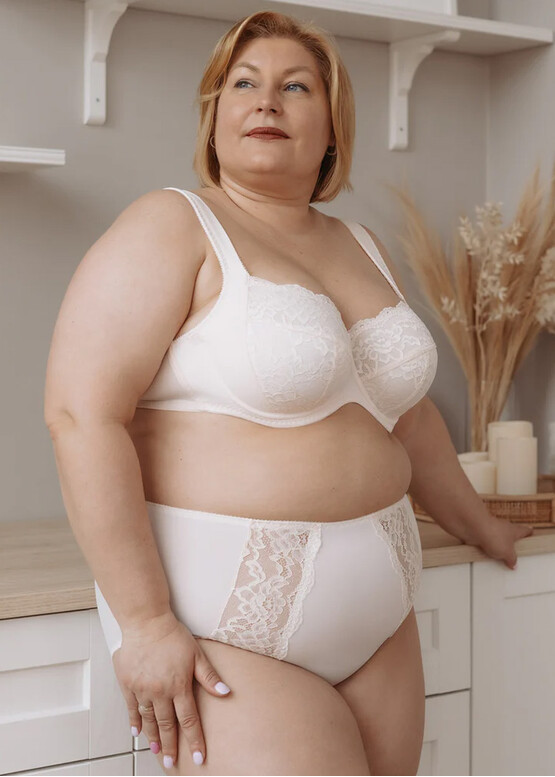 72F23 Бюстгальтер з бічною підтримкою та широкими бретелями Lauma Срібляста півонія