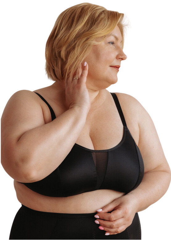 79401 Бюстгальтер без кісточок для великих грудей Lauma Чорний