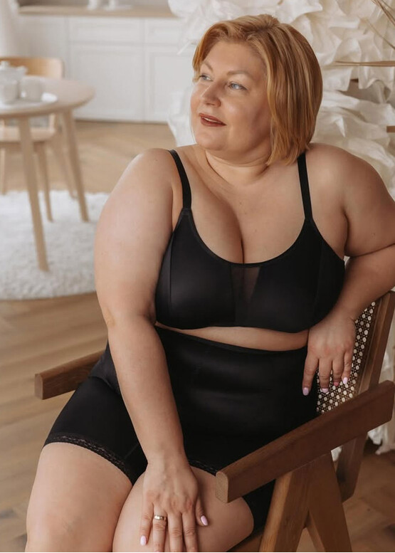 79401 Бюстгальтер без кісточок для великих грудей Lauma Чорний