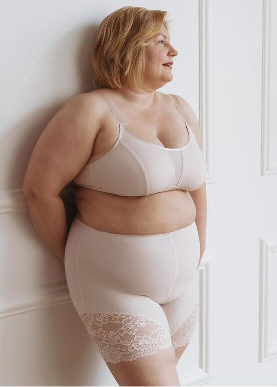 79401 Бюстгальтер без косточек для большой груди Lauma Серебристый пион