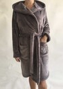 08-005 Жіночий халат великого розміру з велсофта з кишенями Marsana Мигдаль