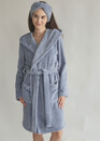 08-005 Жіночий халат великого розміру з велсофт з кишенями Marsana Муссон