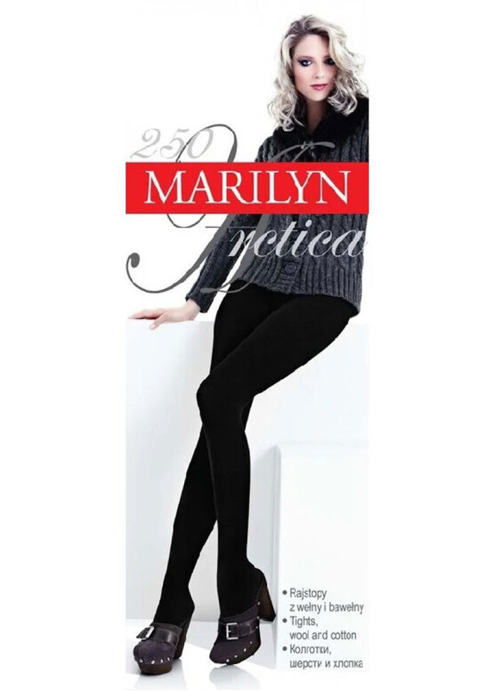 00250 Жіночі бавовняні колготки Miss Marilyn Arctica 250 Den Чорний