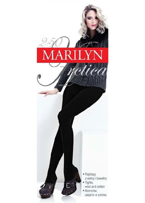 00250 Женские хлопковые колготки Miss Marilyn Arctica 250 Den Черный