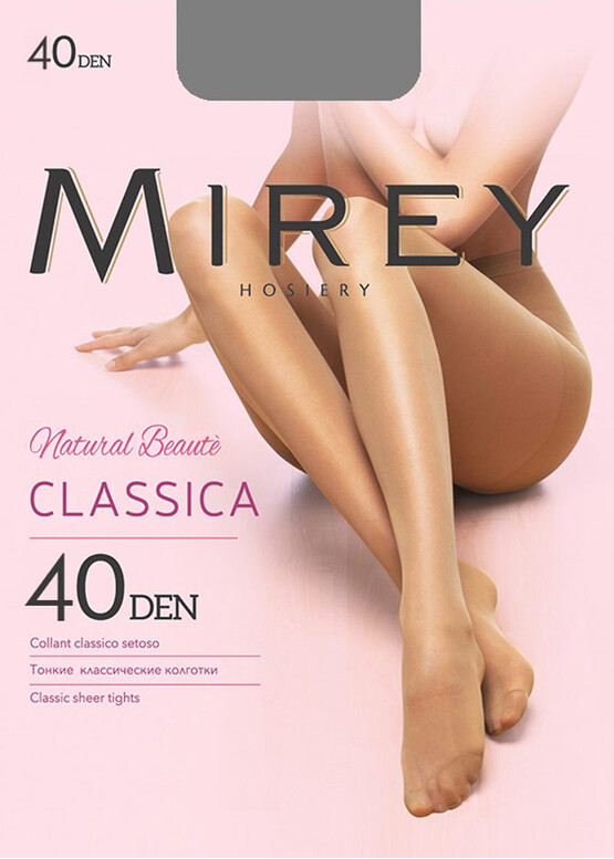 0040 Жіночі колготи великого розміру Mirey Classica Fumo 40 Den Сірий