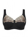 127400 Бюстгальтер без косточек и широкими бретелями Nana Черный с вышивкой