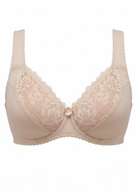 H330 Бюстгальтер з м'якою чашкою та бічною підтримкою на кісточках Nana Срібляста півонія  - Фото 1