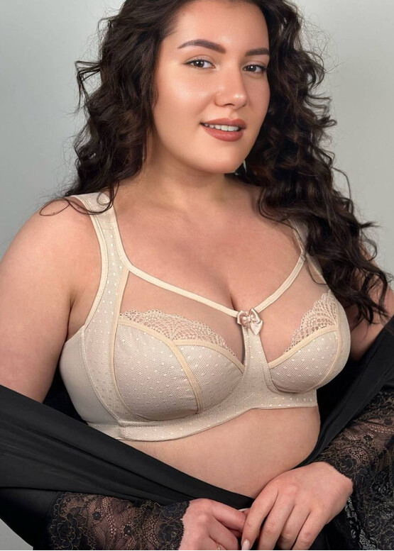 195-187 Бюстгальтер без каркасів з бічною підтримкою Orhideja Бежевий