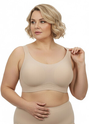 950-000 Бесшовный бюстгальтер без каркасов со съёмными чашечками Orhideja Бежевый
