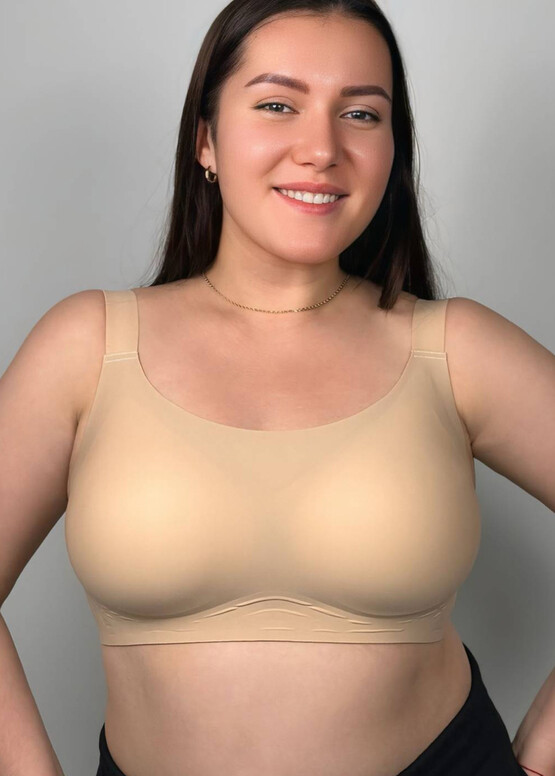 950-000 Безшовний бюстгальтер без каркасів зі знімними чашечками Orhideja Бежевий