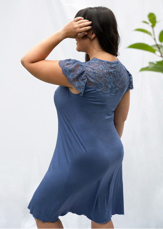 2340 Женская ночная сорочка из вискозы Shato Темно-синий