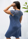 2340 Жіноча нічна сорочка з віскози Shato Темно-синій