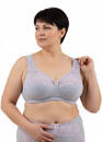 1104 Хлопковый бюстгальтер без каркасов большого размера VALMIR.A Серый с лотосом