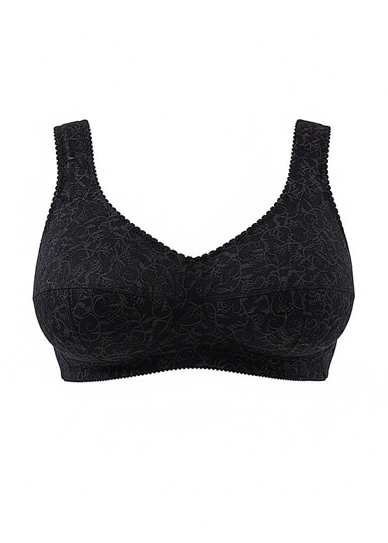 1121 Бюстгальтер из хлопка большого размера (до 120Н) Emma VALMIR.A Черный с серым