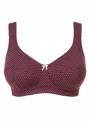1121 Бюстгальтер из хлопка большого размера VALMIR.A Вино в горошек