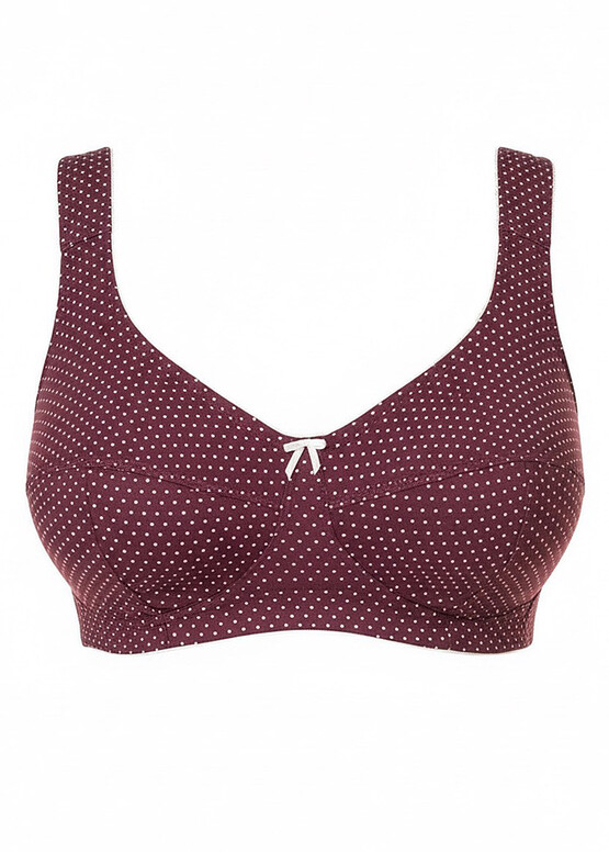 1121 Бюстгальтер з бавовни великого розміру VALMIR.A Вино в горошок