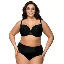 126 Женский топ-бикини с мягкой чашкой большого размера Black AVA Черный 126 Женский топ-бикини с мягкой чашкой большого размера Black AVA Черный