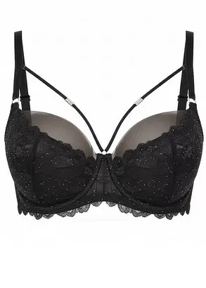 2155 Мереживний бюстгальтер з м'якою чашкою AVA Чорний
