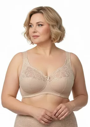 161101 Бавовняний бюстгальтер без кісточок Nana Сріблястий півонія